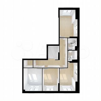 3-к квартира, 97.8 м², 19/33 эт.