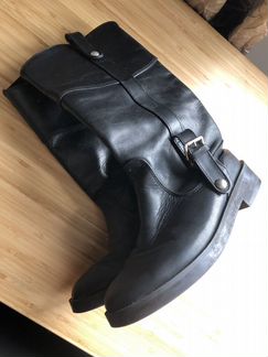 Сапоги zara кожаные