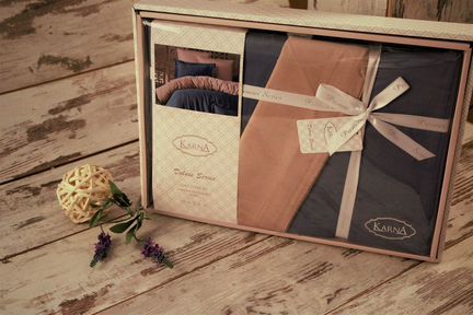 Постельное белье Lamont Цвет: Темно-Синий, Голубой (2 сп. евро)