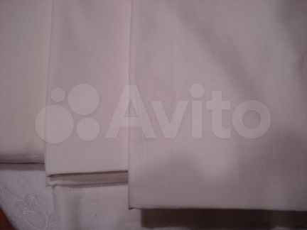 Ситец новый белый 2 отреза