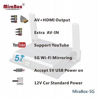 Hdmi AV Miracast mirabox mirrorlink mirascreen