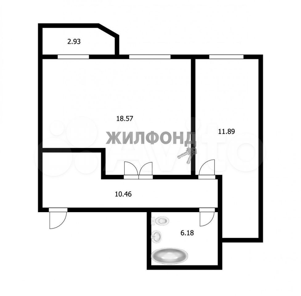 2-к квартира, 56.5 м², 5/17 эт. 89059554804 купить 7