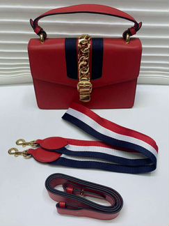 Новая женская сумка Gucci Sylvie красная