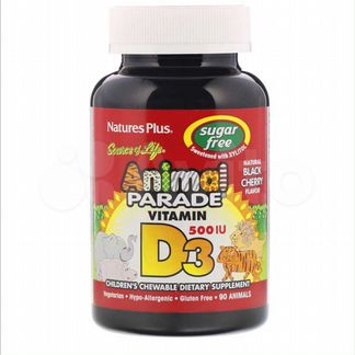 Animal parade витамин D 3 для детей, 90 шт