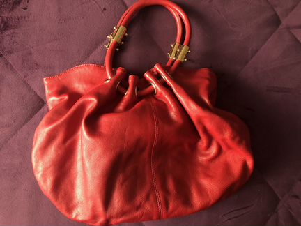 Сумка мешок натуральная кожа