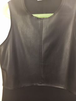 Женское платье с кожаной вставкой zara