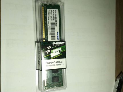 Оперативная память DDR3 8Gb Patriot PSD38G16002