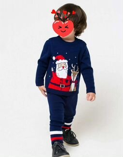 Новогодний вязаный комплект Crockid