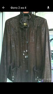 Куртка натуральная замша, размер 48