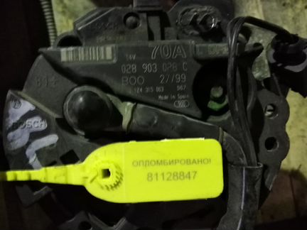 Генератор 028903028C 70А VAG skoda fabia, octavia