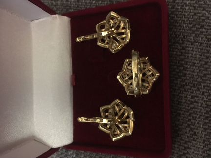 Золотой комплект бриллиант