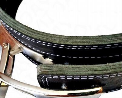 Пояс для пауэрлифтинга с карабином кожа