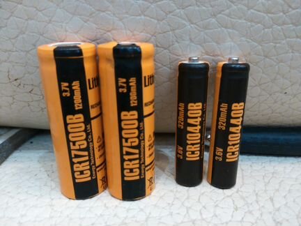 Аккумулятор li-ion ICR17500 ET 1200mAh 3.7V