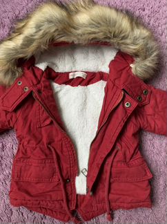 Утеплённая парка в цвете бордо