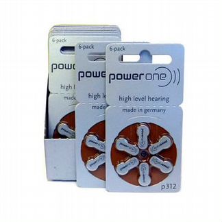 Батарейки Power One для слухового аппарата - 60 шт