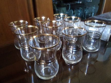 Стопки с золотом 12 шт