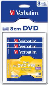 Verbatim miniDVD+ RW Verbatim 1.4GB, 4x, 3шт