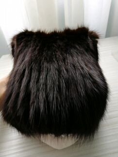 Шапка из вязаной норки