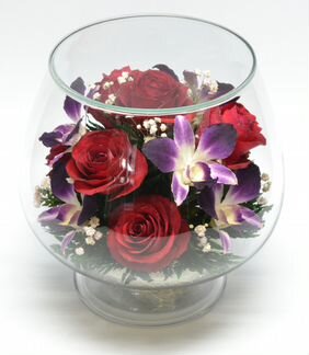 Натуральные цветы в стекле LMM3, LMM4