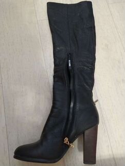 Высокие сапоги, еврозима, натуральные кожа и мех