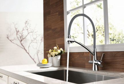 Смеситель Lemark Comfort LM3071C-Gray для кухонной мойки