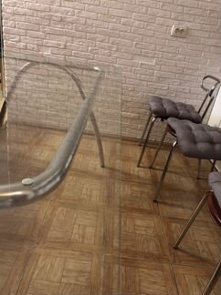 Большой кухонный стол стеклянный