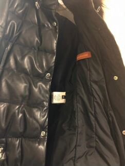 Пуховик кожаный