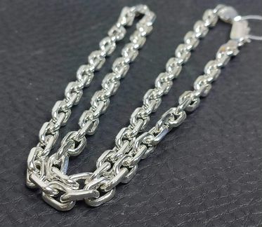 Серебряная цепь, якорная, 68,8 грм, 62 см