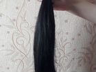 Волосы для наращивания 45 см, цвет черный