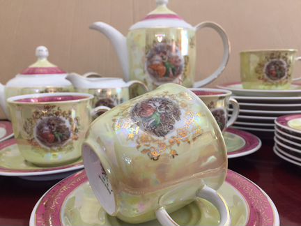 Сервиз чайный, на 6 персон, гдр,Мадонна