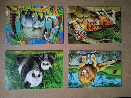 Пазлы простые и деревянные