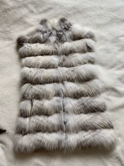 Жилет из светлой лисы с кашемиром, Италия. 42-46