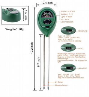 Измеритель почвы 3 показателя