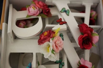 Буквы декор для свадьбы