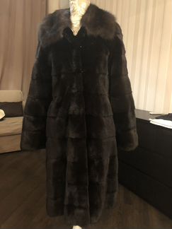 Шуба blackglama поперечка соболь