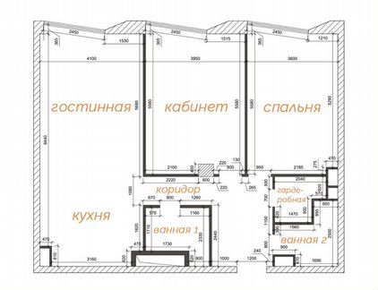 3-к апартаменты, 107.5 м², 2/7 эт.