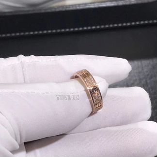 Золотое кольцо Cartier Love с бриллиантами 0.31 ct