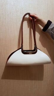 Кожаная белая сумка Valentissime