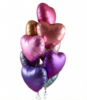 Воздушный шар с гелием сердце, звезда из фольги