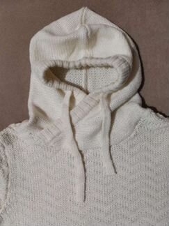 Свитер вязаный с капюшоном Oodji, размер L