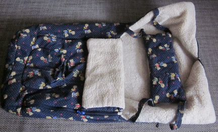 Конверт меховой для малыша в коляску или санки