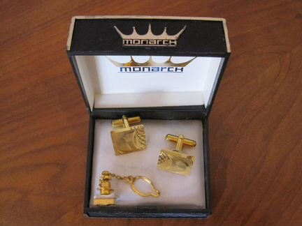 Запонки и булавка для галстука Monarch, винтажные