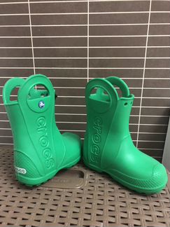 Зеленые Резиновые сапоги crocs, C8