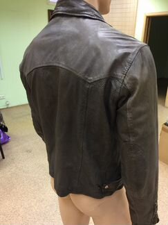 Emporio Armani кожаная куртка- райдер