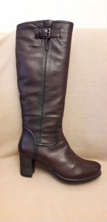 Кожаные сапоги TJ Collection с натуральным мехом