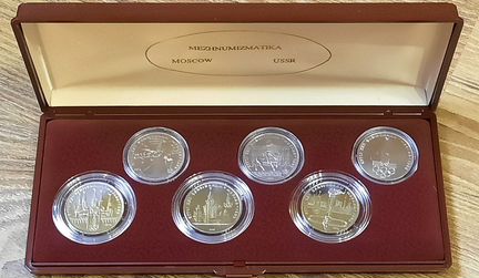 Олимпиада 80. СССР. набор монет. 1 рубль Москва