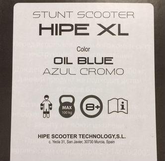 Трюковый самокат hipe XL Oil-Blue 2020