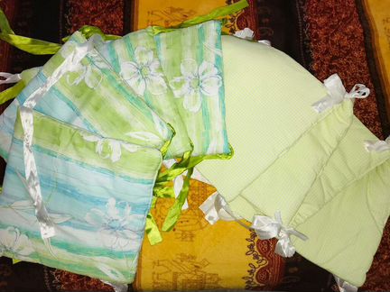 Бортики для детской кроватки, 30*30, 8 шт