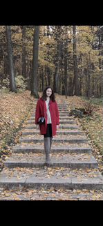 Пальто кокон из шерсти (размер 42)