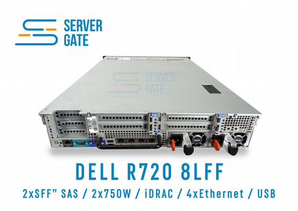 Сервер dell R720 8LFF 2 x E5-2637v2 128 GB